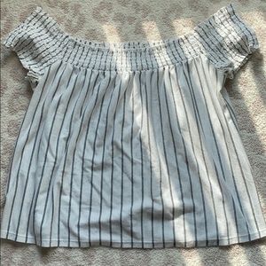 AE Off the shoulder striped top